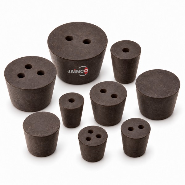Rubber Stopper for Erlenmeyer Flask 2 Holes